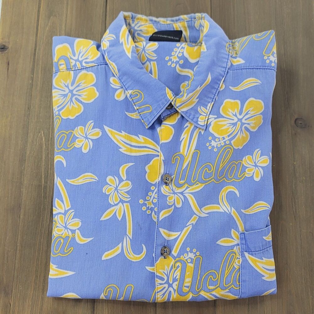 UCLA Social Awareness Mens Hawaiian Shirt Casual Button-Down Short Sleeve